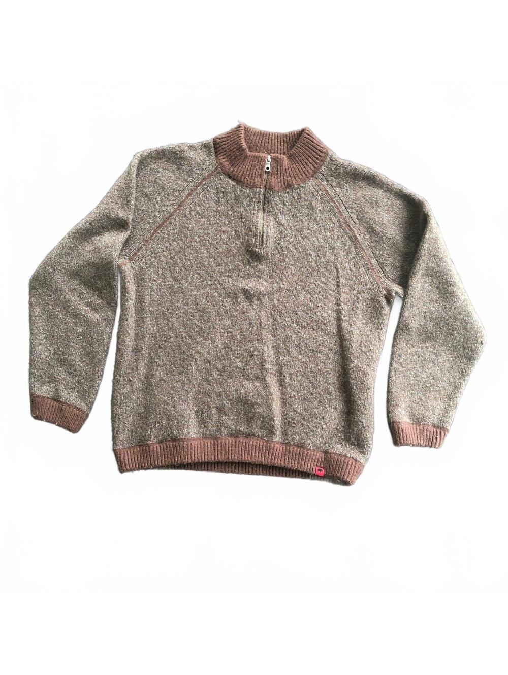 Mountain Khakis XX-Large Relaxed Fit Brown Half-Zip Sweater